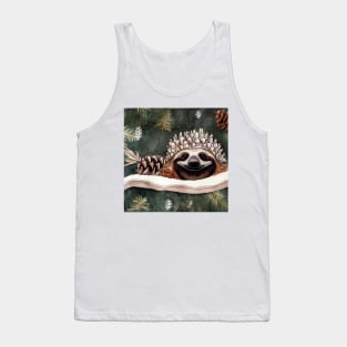 Blessed Sloth, Christmas Tank Top